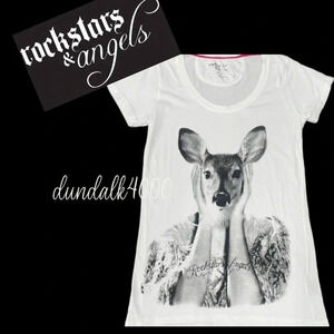 Rockstars & Angels Bambi T-Shirt Angels Cut Weiss Damen S M L